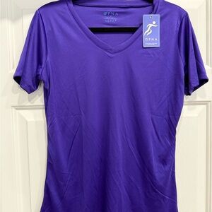 Women's Short Sleeve V-Neck Tee - Rich Purple